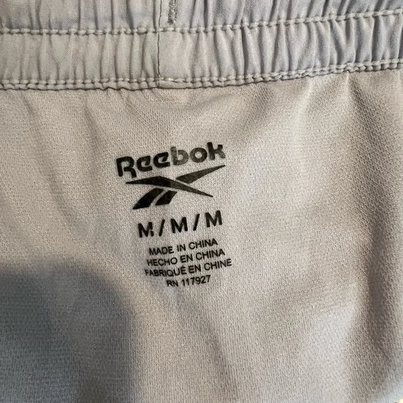 Reebok Women's Athletic Shorts in Gray with White Trim - Picture 3 of 3